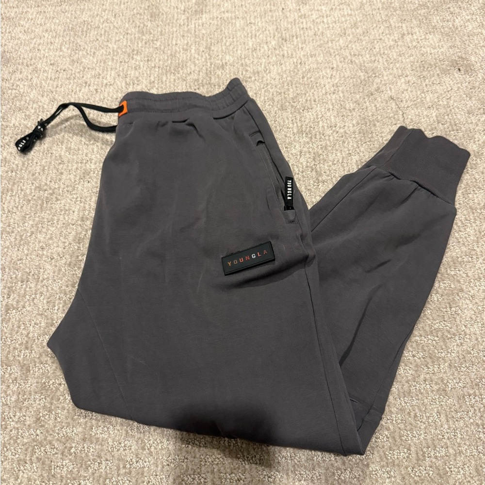 YoungLA Men's Charcoal Joggers